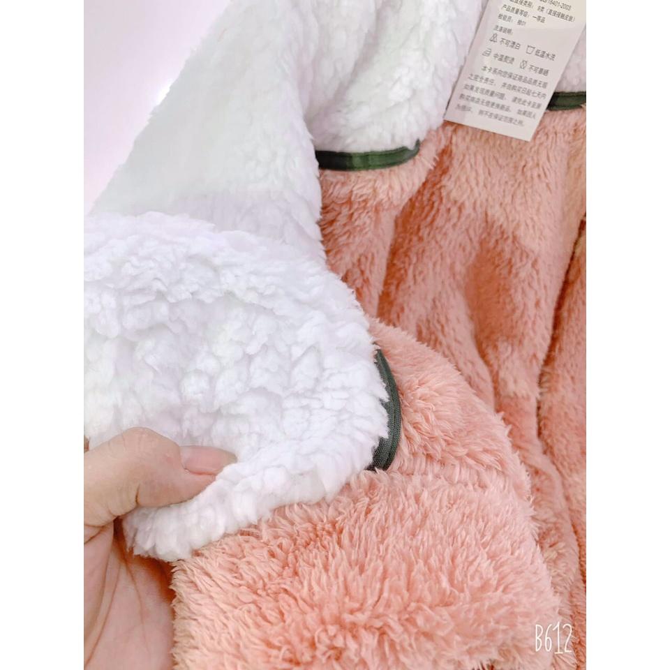 Áo khoác lông cừu Ulzzang dạo phố phong cách cổ cao, Áo lông cừu Unisex Hàn Quốc. METSHOP