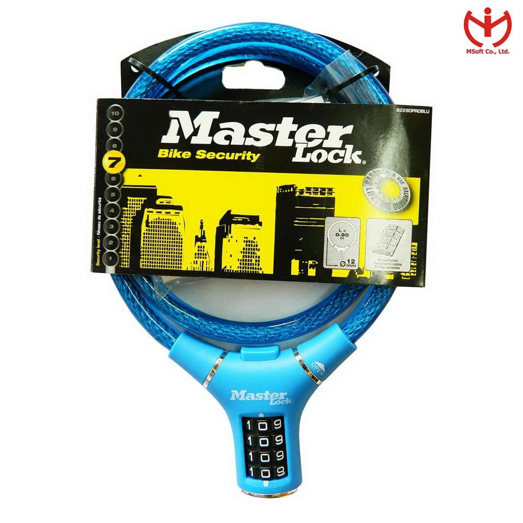 Khóa dây xe đạp 4 số Master Lock 8229 EURD dài 0.9m x 12mm - MSOFT