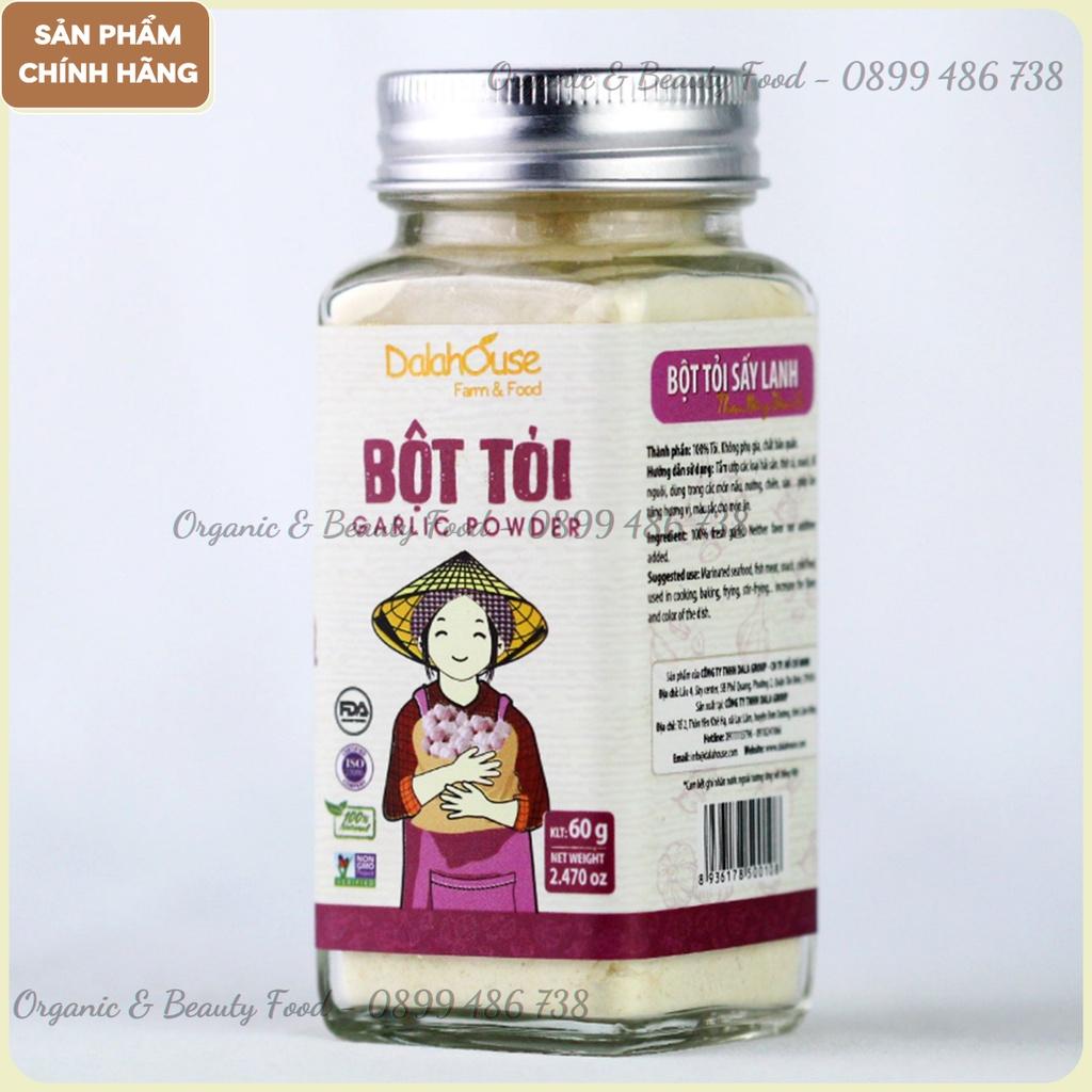 Bột Tỏi Nguyên Chất Organic Sấy Lạnh Dalahouse 60g - Nguyên mùi, nguyên vị tiện lợi