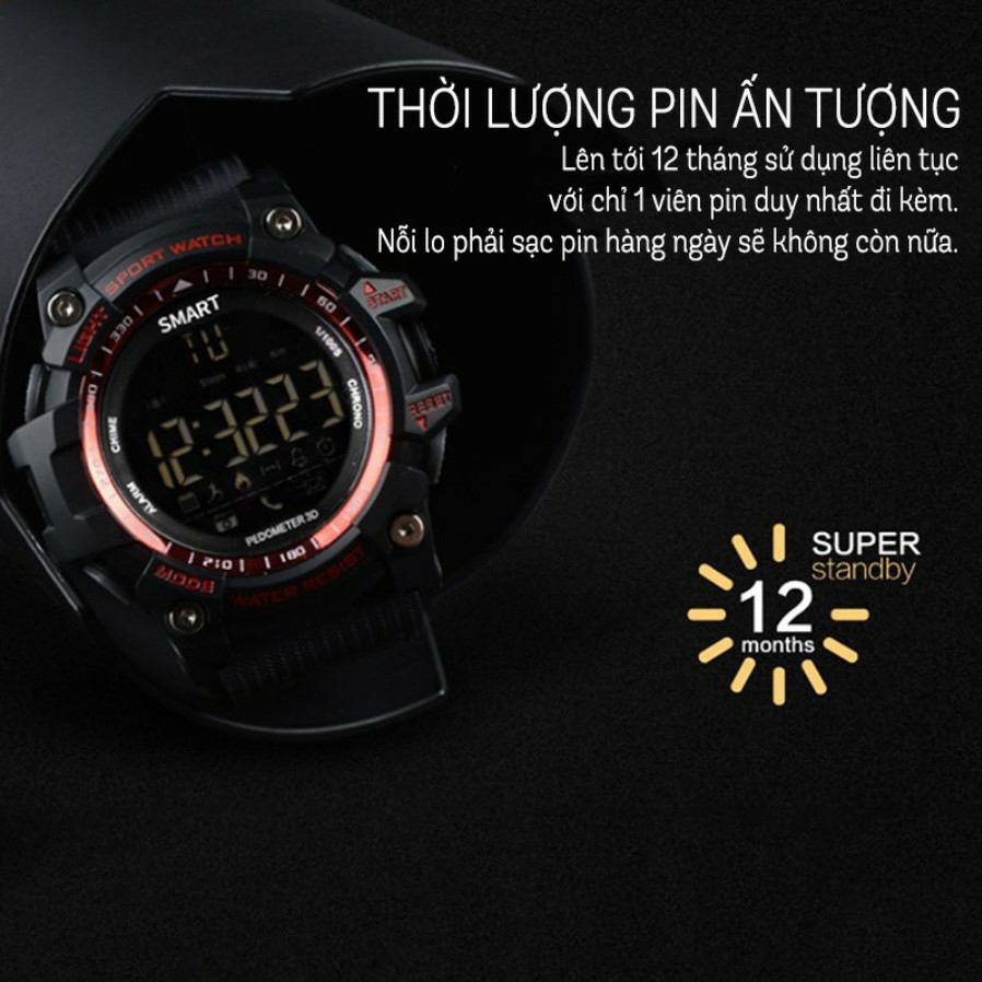 Đồng hô thể thao smart watch chống nước EX Sport