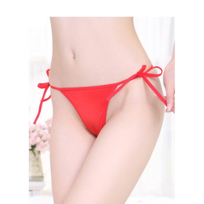 Quần lót buộc dây trơn lọt khe