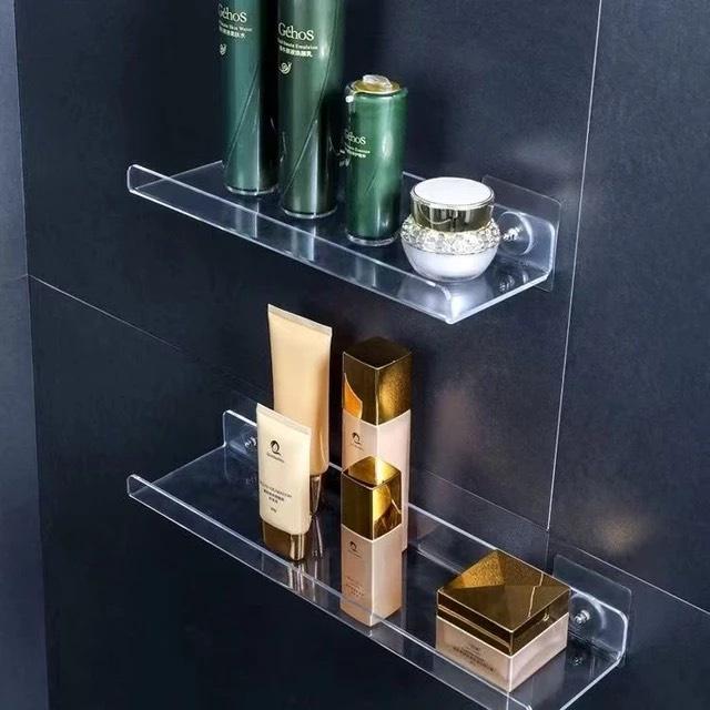 Dày 3mm, 10 màu sắc,12x20cm,12x30cm,12x40cm,12x50cm, Kệ Mica treo tường phòng ngủ, nhà tắm, Giá treo tường