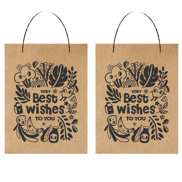 Combo 2c Túi đựng quà, túi giấy Kraft T16 - 18x24x8cm