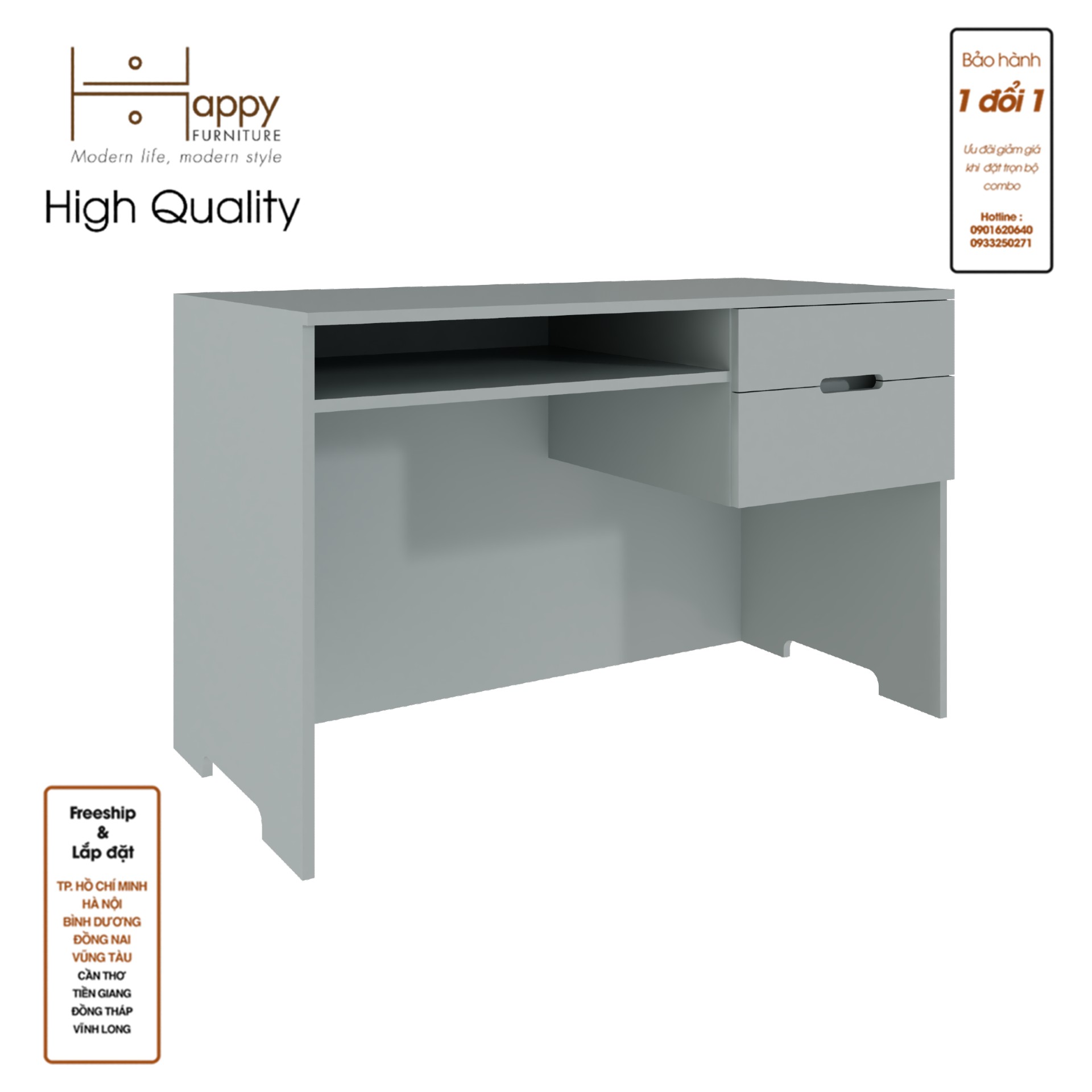 [Happy Home Furniture] MOLLY , Bàn làm việc 2 ngăn kéo, 120cm x 58cm x 75cm ( DxRxC), BAN_063