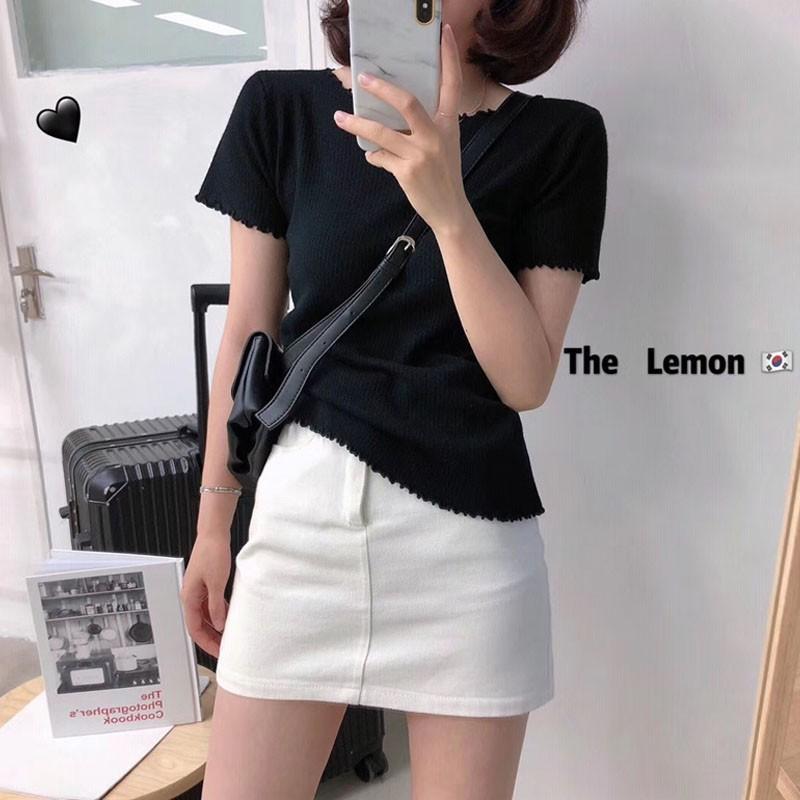 Áo Thun Dệt Kim Tay Ngắn Thời Trang Mùa Hè Cho Nữ