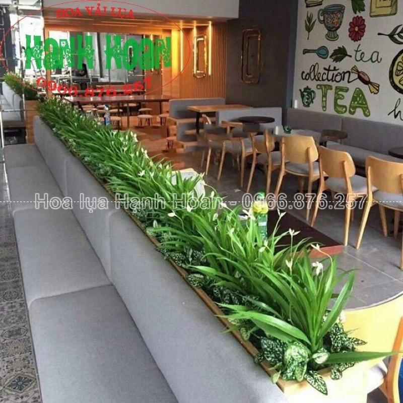 Cụm lá dứa hoa , lan leo nhựa- Hoa giả trang trí