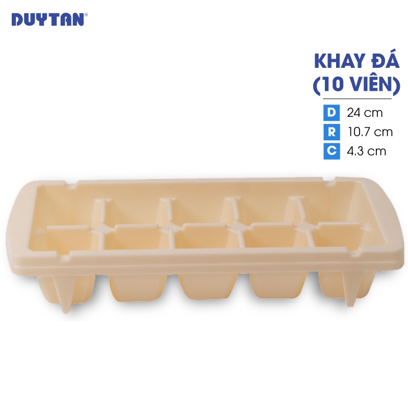 Khay đá 10 viên nhựa Duy Tân (24 x 10.7 x 4.3 cm) - 12996 - Giao màu ngẫu nhiên - Hàng chính hãng