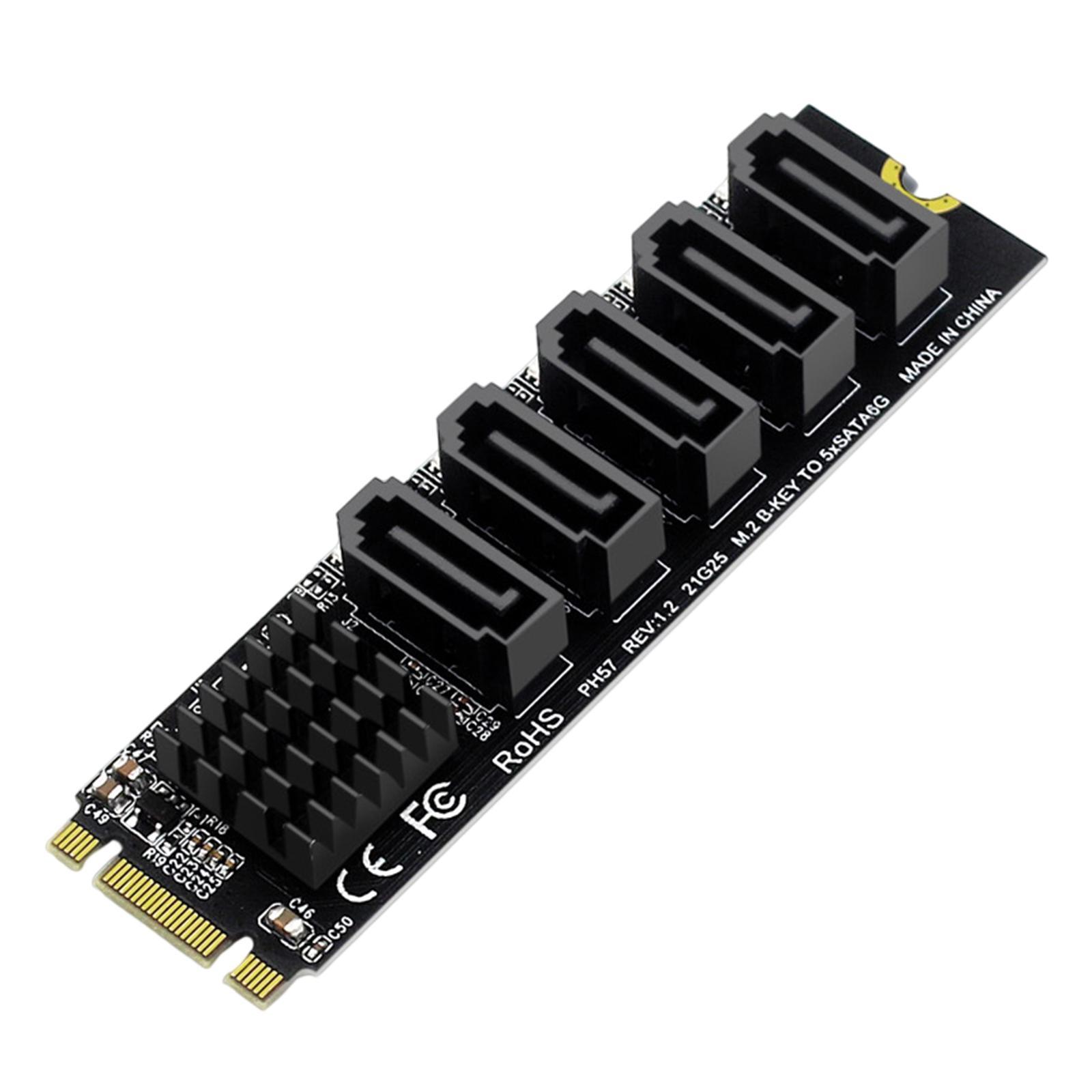Expansion Card 3 6Gbps 5 Port Support HDD Internal .2