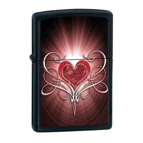 Bật Lửa Zippo 28043 - Bật Lửa Zippo Love Heart Black Matte