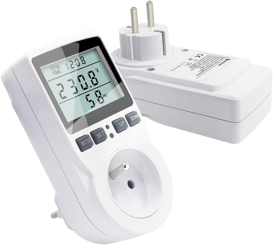 Wattmeter lấy bộ đếm năng lượng, bộ đếm tiêu thụ năng lượng với 11 chế độ giám sát và màn hình LCD, tiêu thụ điện để bảo vệ chống quá tải 3680W