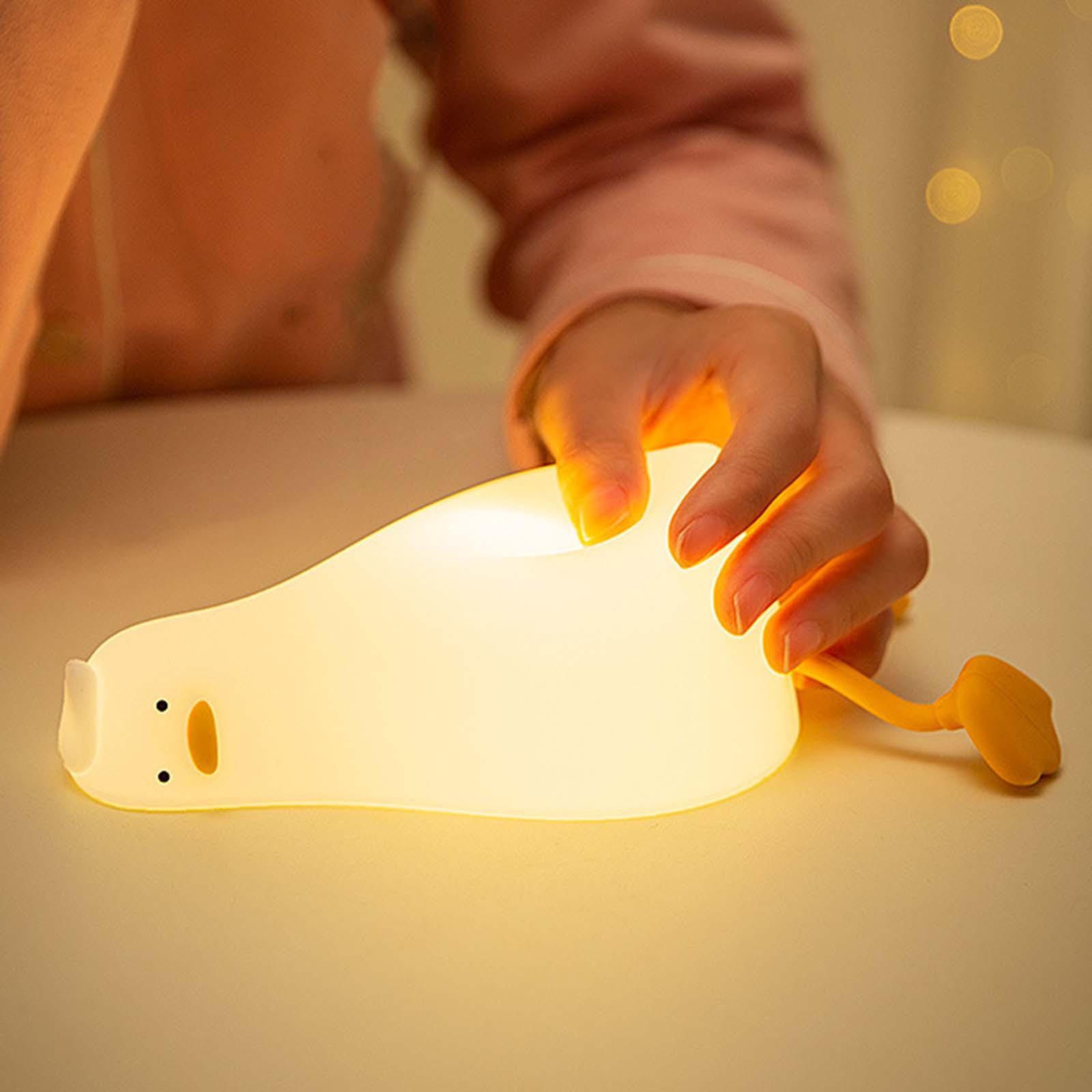 Cute Silicone Night Light Touch Control USB Rechargeable for Children Baby