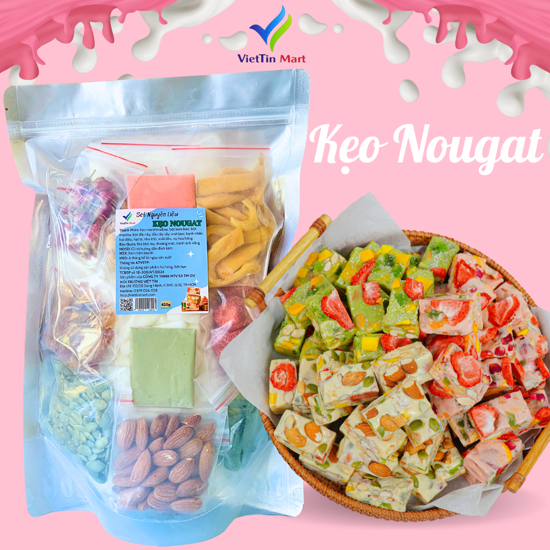 Set Nguyên Liệu Kẹo Nougat Thượng Hạng VietTin Mart