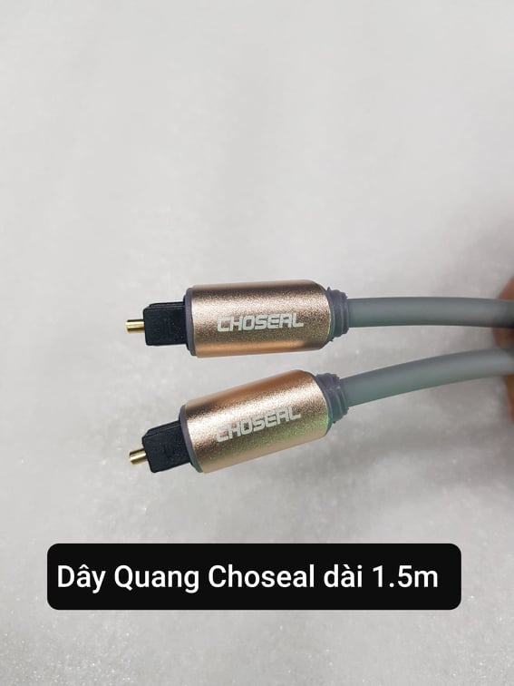 (Hàng Đẹp) Bộ chuyển đổi âm thanh quang học Optical sang AV ra audio Choseal kèm dây quang Choseal dài 1.5m