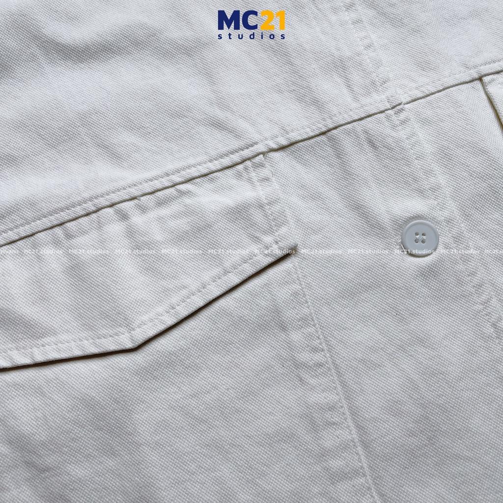 Áo gile kaki MC21.STUDIOS oversize Unisex form rộng nam nữ Ulzzang Streetwear Hàn Quốc vải xịn mềm A3201