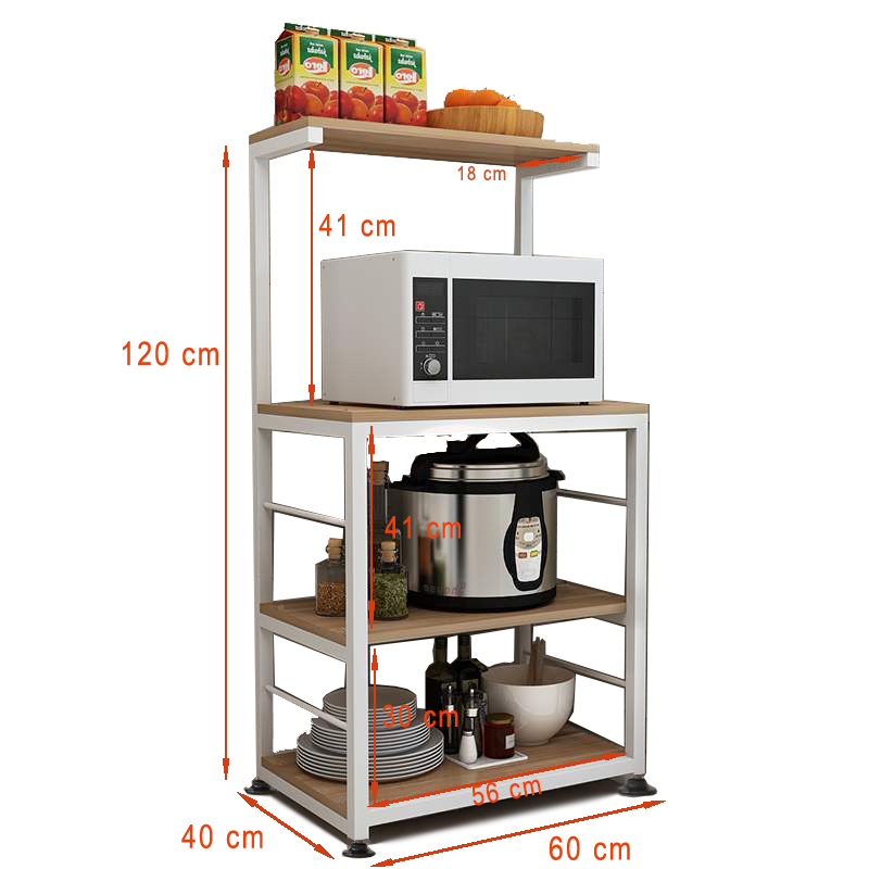 Kệ Để Lò Vi Sóng 173-1N Chính Hãng 9House Kệ Bếp Để Lò Nướng Nồi Cơm Điện Lò Vi Sóng Gia Vị Loại Khung Sắt Dày Sơn Tĩnh Điện Chống Rỉ Mặt Gỗ MDF Lõi Xanh Chống Ẩm Bề Mặt Phủ Melamine Chống Thấm Cao Cấp - Hàng Chính Hãng