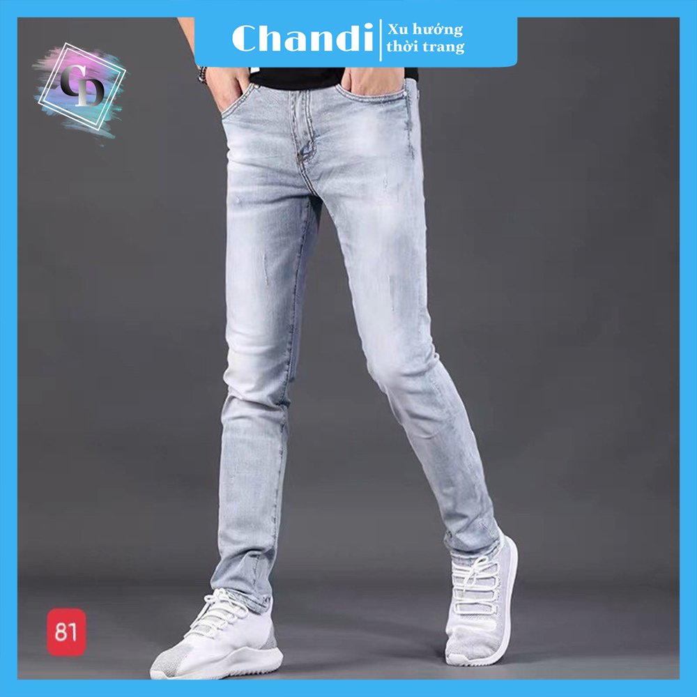 Quần Bò Nam cao cấp thương hiệu Chandi, chất jean co dãn mẫu mới MA81