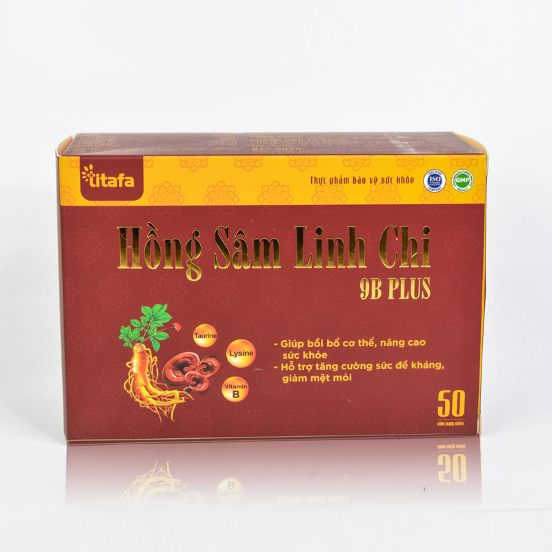 Viên uống HỒNG SÂM LINH CHI 9B PLUS- Giúp bồi bổ, giảm mệt mỏi, tăng sức đề kháng