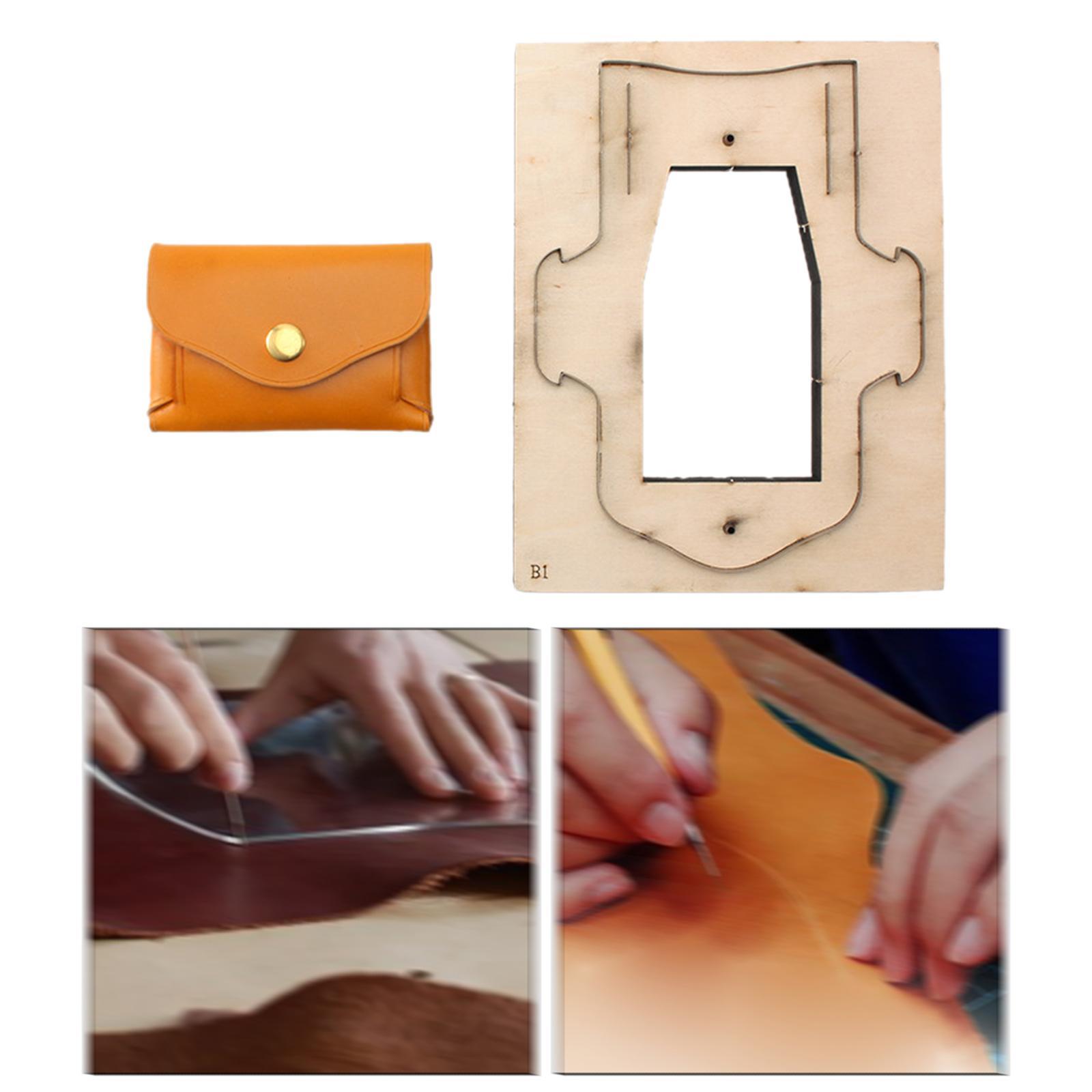 Card Bag Templates Wooden Steel Rule Making Stencil Leather Wallet Template