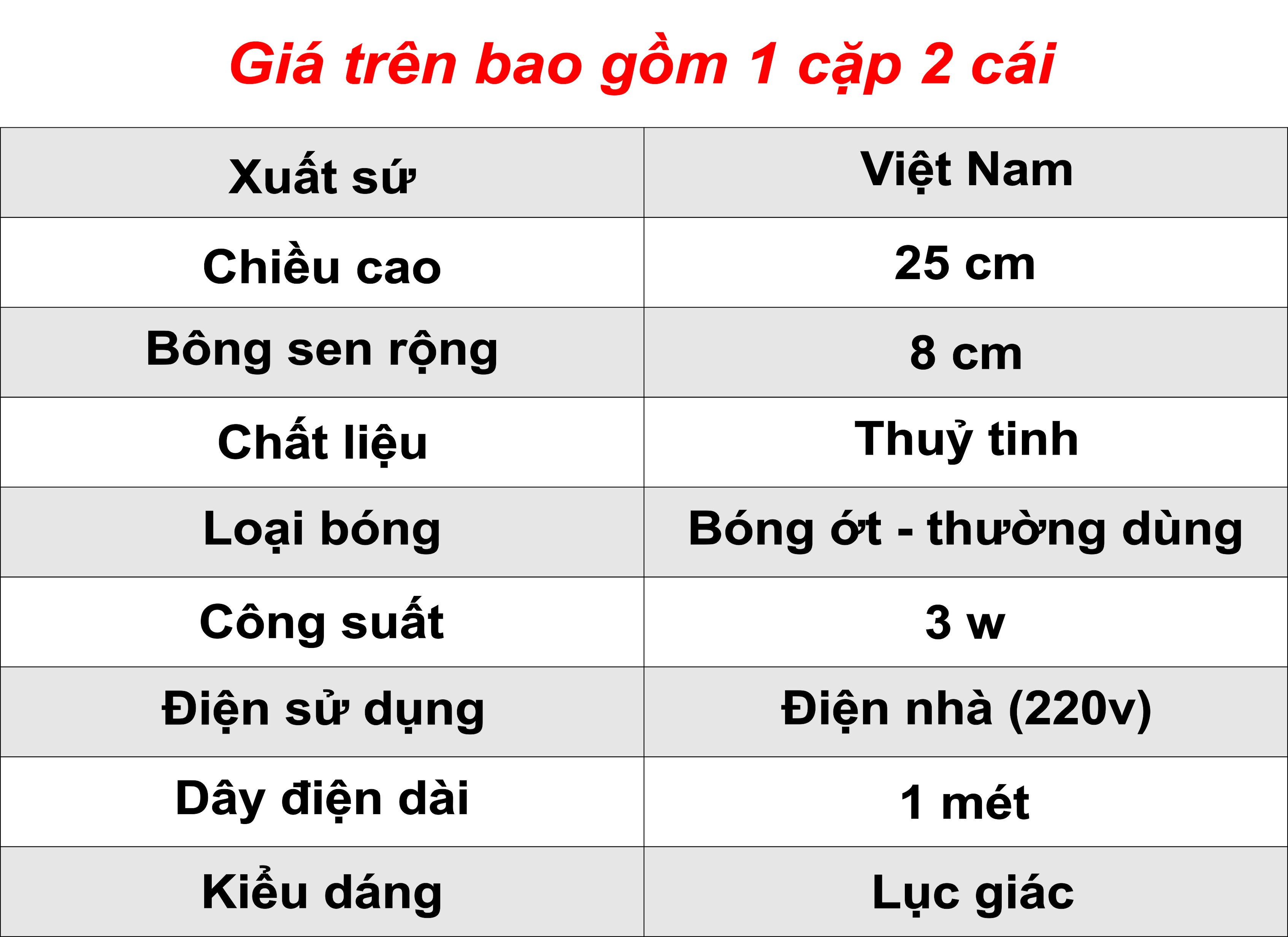 1 Đôi đèn thờ cao 25 cm chất liệu thuỷ tinh đèn thờ cúng,đèn bàn thờ,đèn thờ thần hoàng