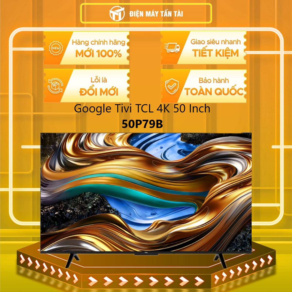 50P79B - Google TV TCL 4K 50 inch 50P79B - Hàng Chính Hãng - Chỉ Giao Hồ Chí Minh