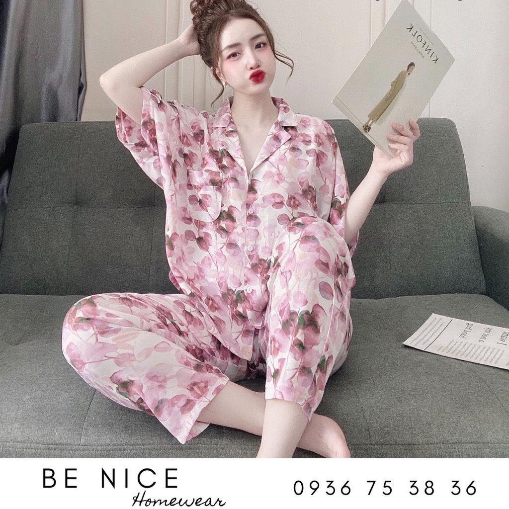 Set pijama tay cánh dơi form rộng nhiều họa tiết, Be Nice Homewear