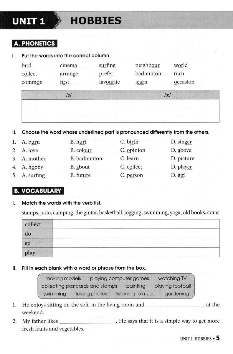 Bài Tập Thực Hành Tiếng Anh 7 (Không Đáp Án) - Dùng Kèm SGK Tiếng Anh 7 Global Success - ảnh 4