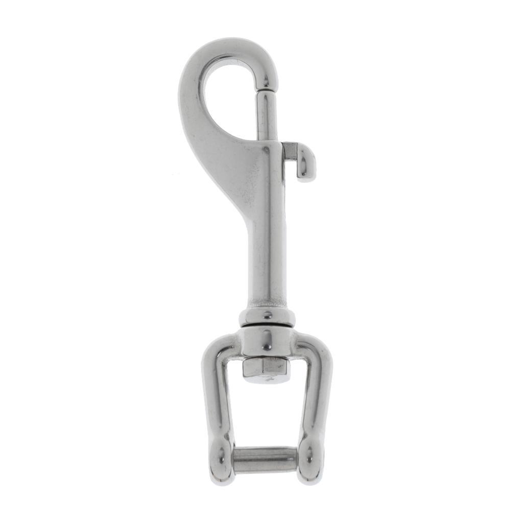Pack of 2 Pieces 9.9cm/ 3.9inch Strong Marine 316 Stainless Steel Swivel Shackle Eye Bolt Snap Hooks