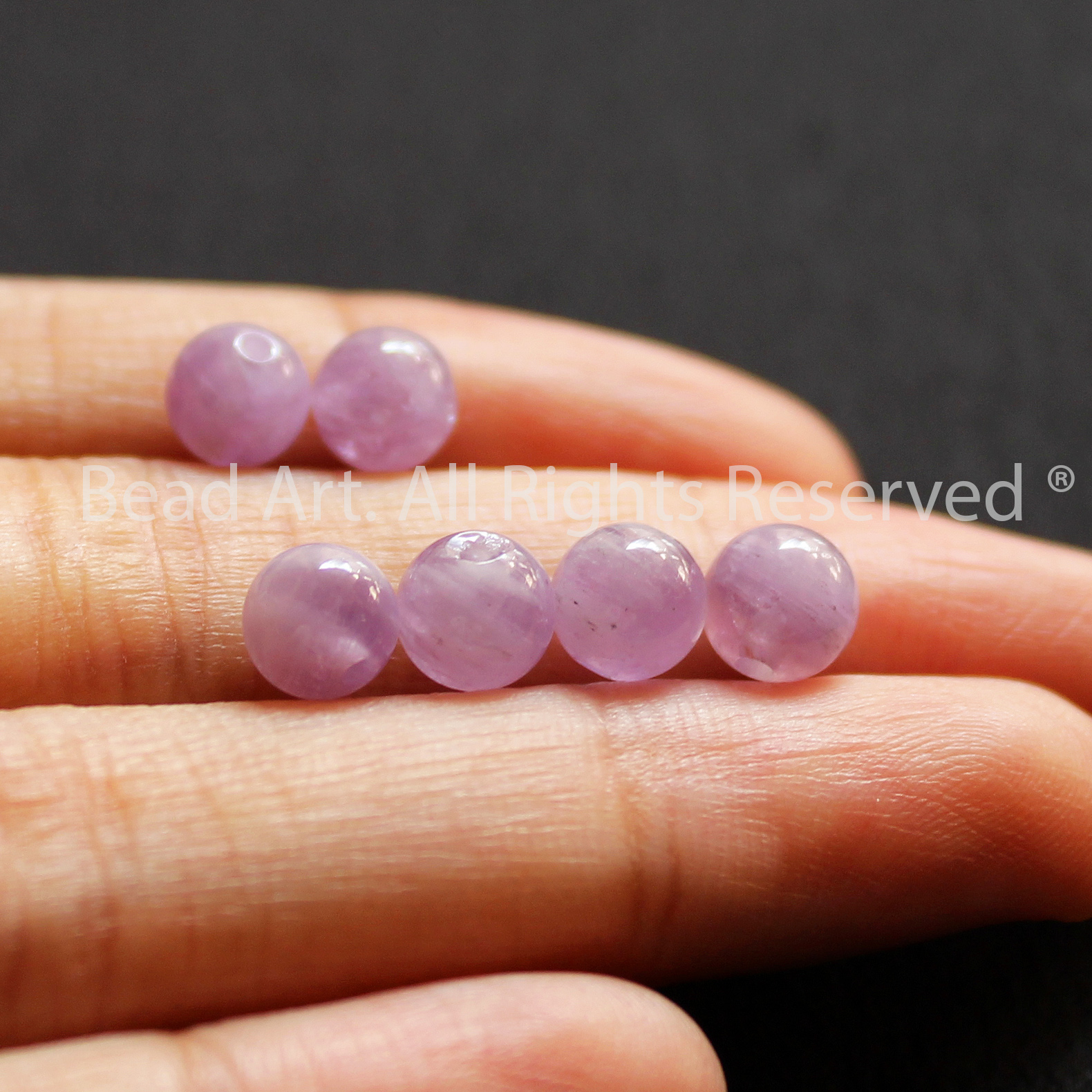 [1 Hạt/3 Hạt] Đá Thạch Anh Tím Lavender 6MM (Lavender Amethyst) Tự Nhiên, Phối Vòng Tay, Phong Thuỷ, Chuỗi Hạt, Trang Sức, Hợp Mệnh Thổ, Hỏa - Bead Art