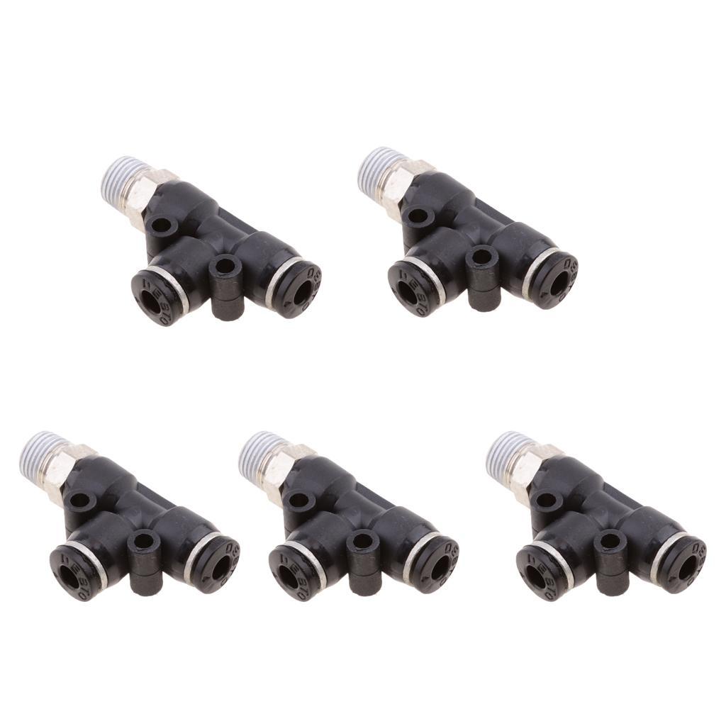 5 Pieces Air Water Line Hose Tube Triple Push In Pneumatic Fitting 4MM 6MM 8MM