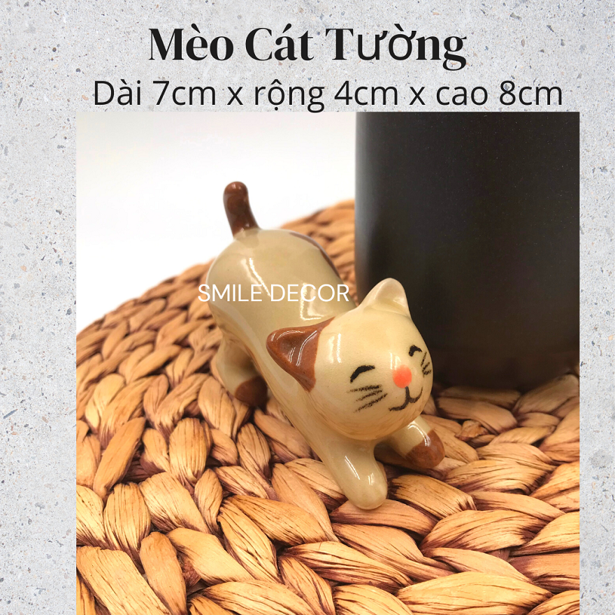 Mèo treo bằng gốm trang trí, làm quà tặng (Hàng xuất khẩu