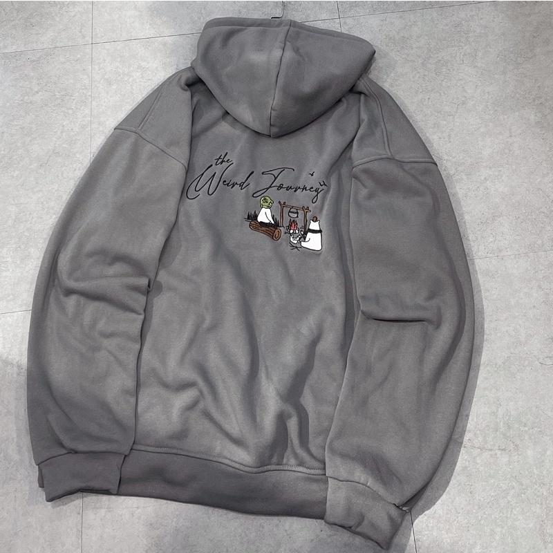 Áo Hoodie THE WEIRD màu xám unisex ảnh thật SSSTore