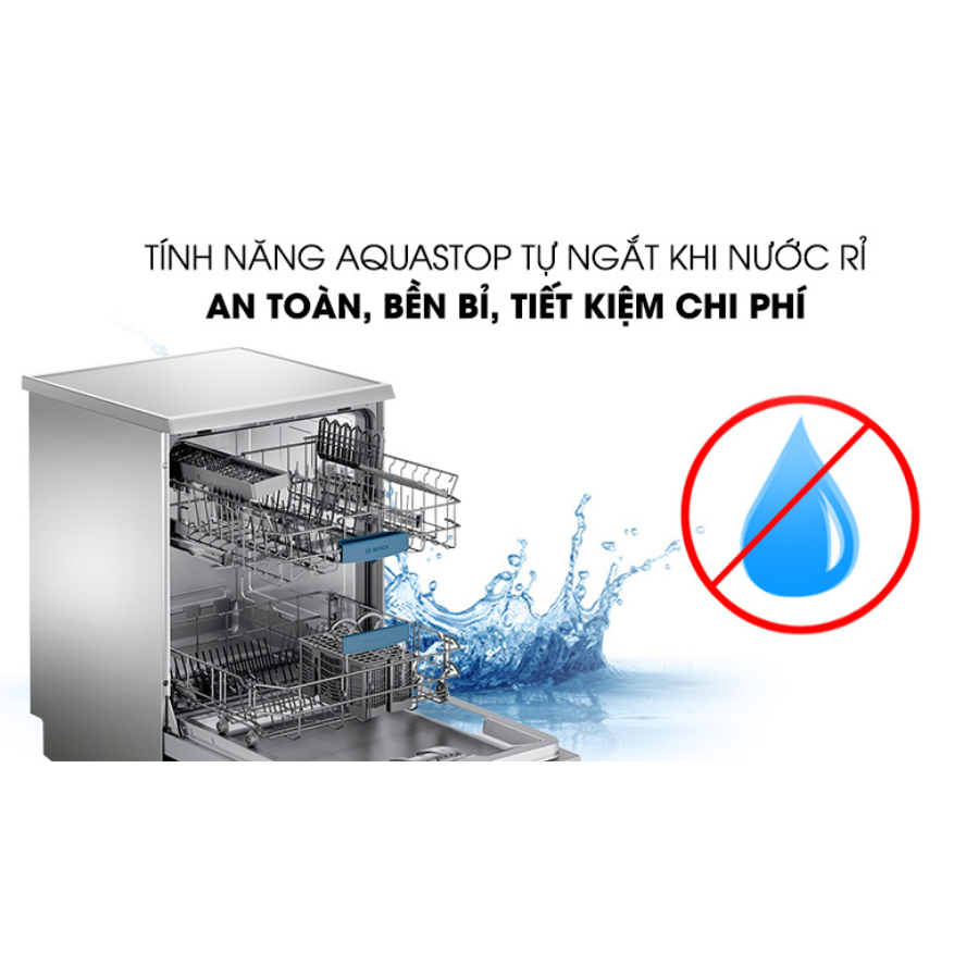 Máy rửa chén độc lập Bosch HMH.SMS63L08EA (Series 6) - 12 bộ - 6 chương trình rửa - Hàng chính hãng