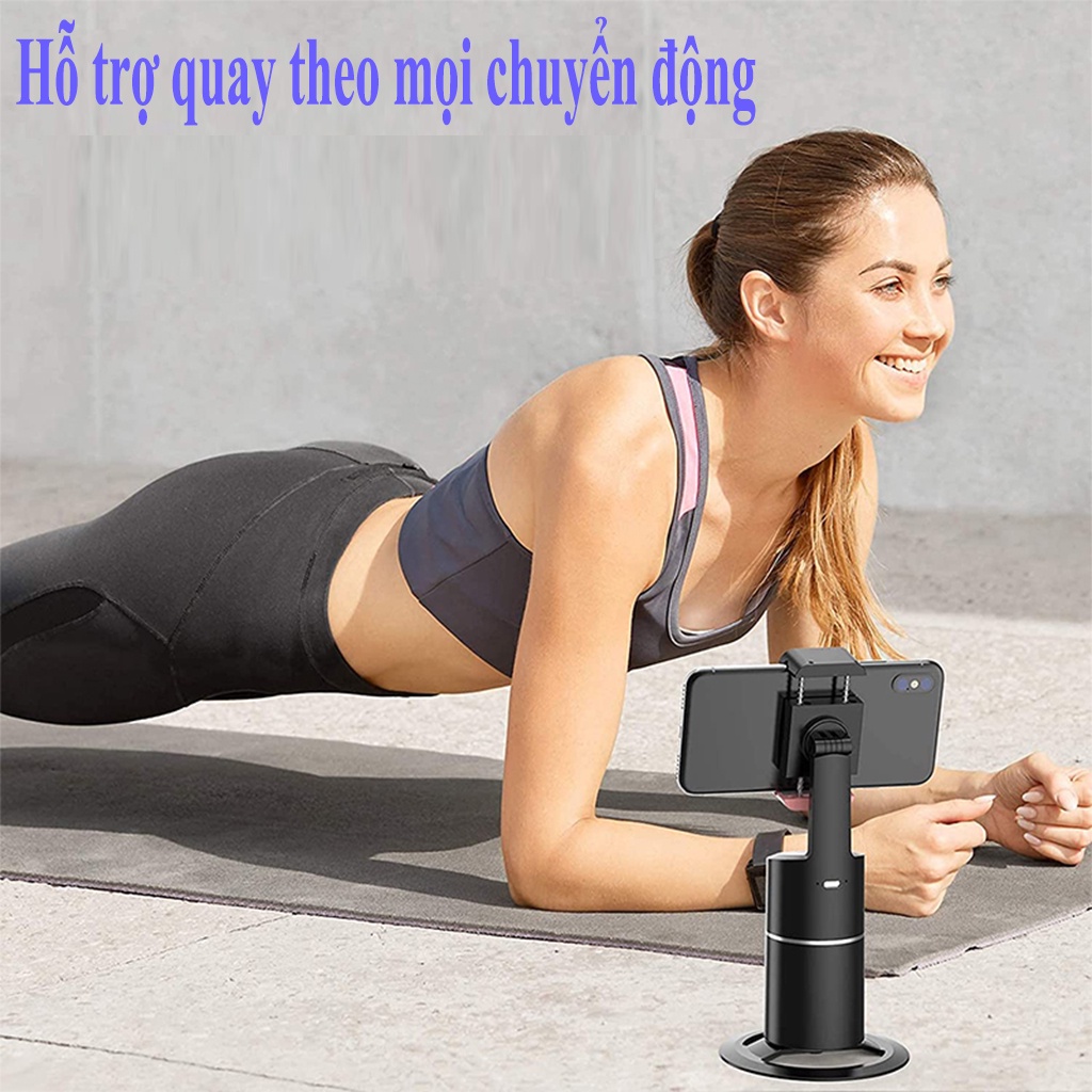 Gimbal AI kiêm giá đỡ điện thoại cảm biến thông minh quay phim chụp hình xoay 360 độ nhận diện khuôn mặt - Auto Smart Following cameraman