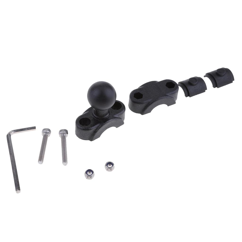 Motorcycle Plastic 3.54" To 8.66" Diameter Handlebar Base With 1" Ball
