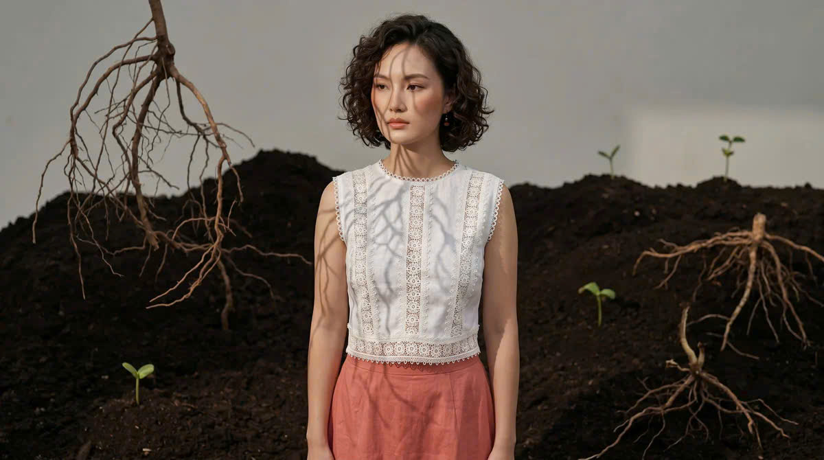 Áo Croptop Linen Trắng Phối Ren Cotton Minh Duyên Top255 Thời trang Hity