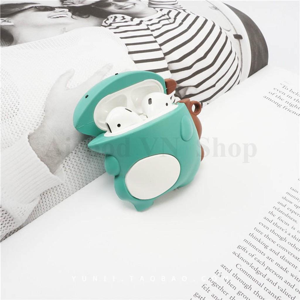 Bao Case Ốp dành cho airpod 1 và 2, Airpod pro... khủng long mắt hí silicon cao cấp