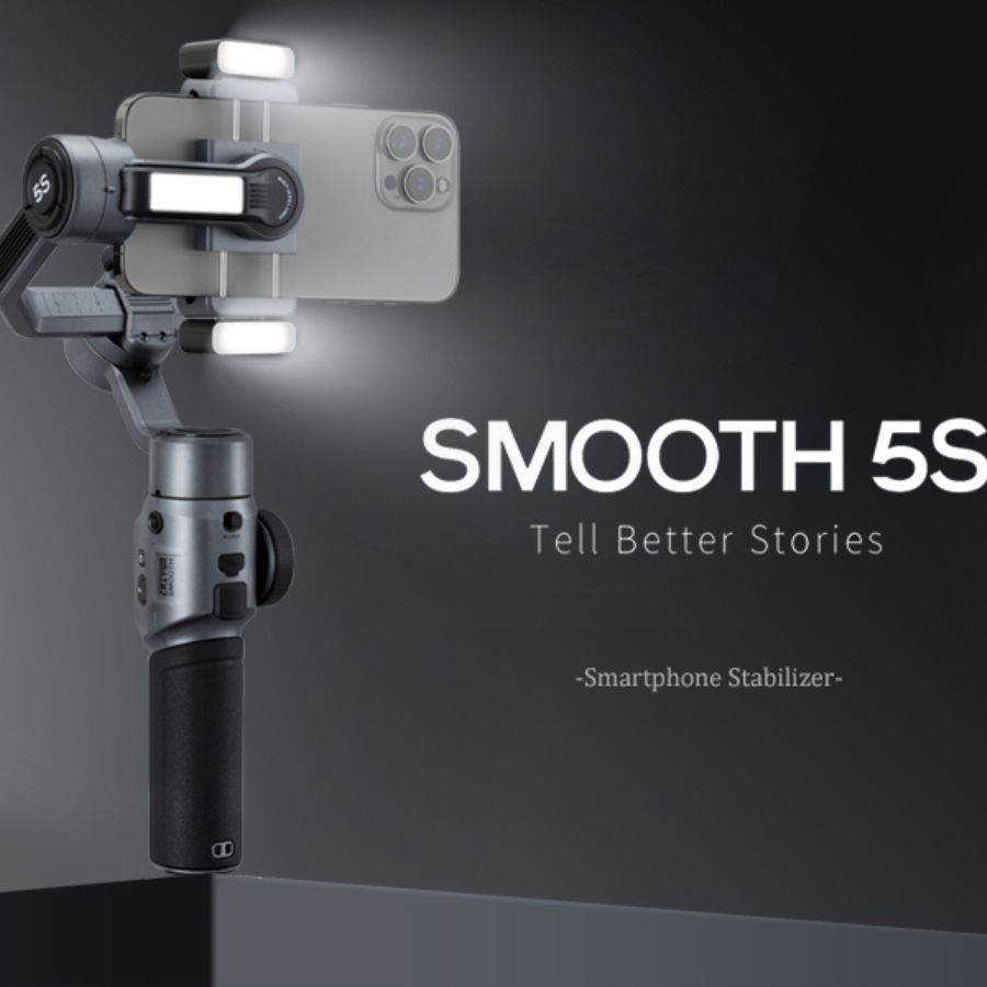 Gimbal Zhiyun Smooth 5S / Smooth 5S combo - Tay cầm chống rung 3 trục cho điện thoại phiên bản nâng cấp có joystick Zoom và Focus độc quyền - Hàng nhập khẩu