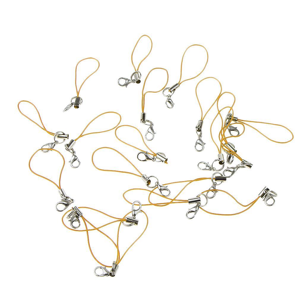 3-5pack 20pcs DIY Mobile Cellphone Keychain Lanyard Charms DIY Rope Yellow