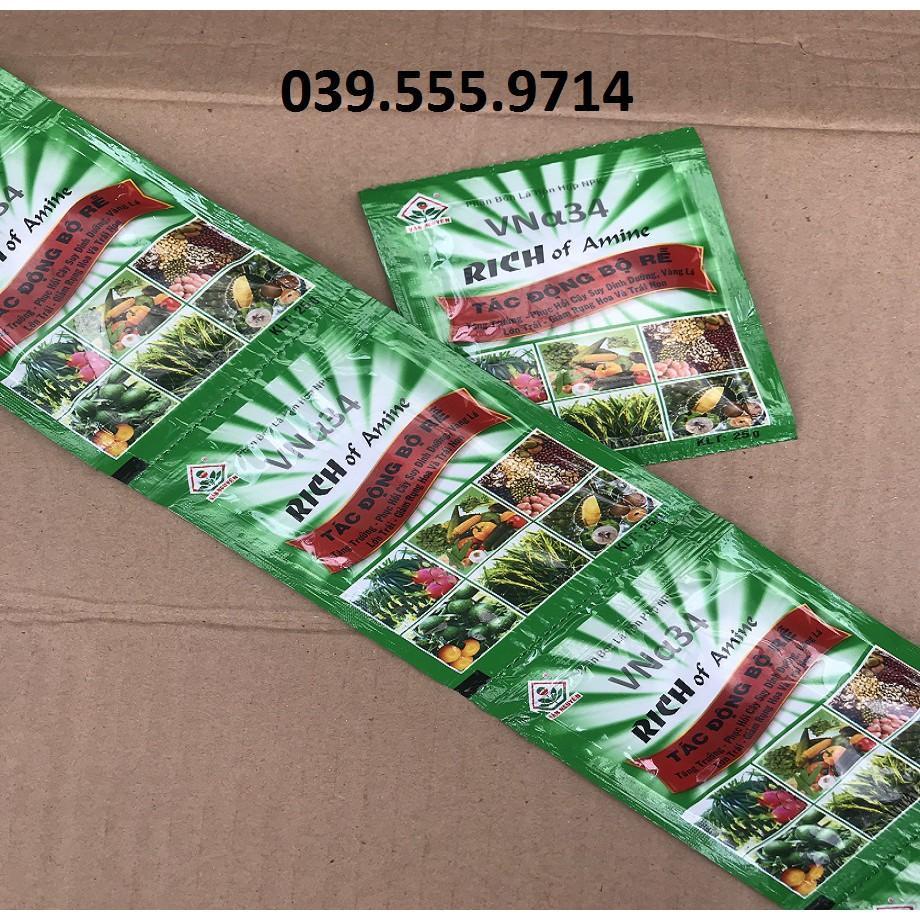 COMBO 5 GÓI PHÂN BÓN LÁ RICH OF AMINE GIẢM RỤNG HOA QUẢ