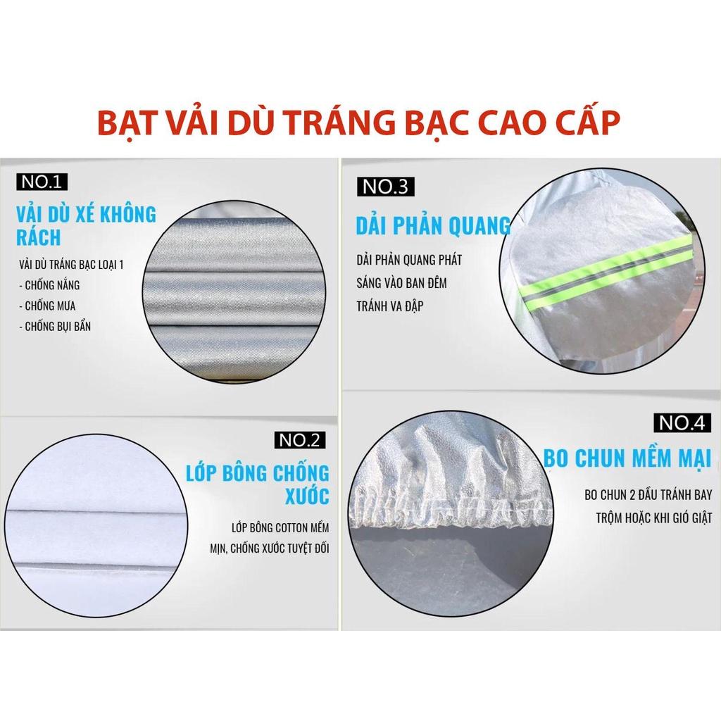 Bạt Phủ Xe Ô Tô KIA Forte - Bạt Phủ Ô Tô 5 Chỗ 3 Lớp Cao Cấp Chống Mưa, Chống Nắng, Chống Cháy