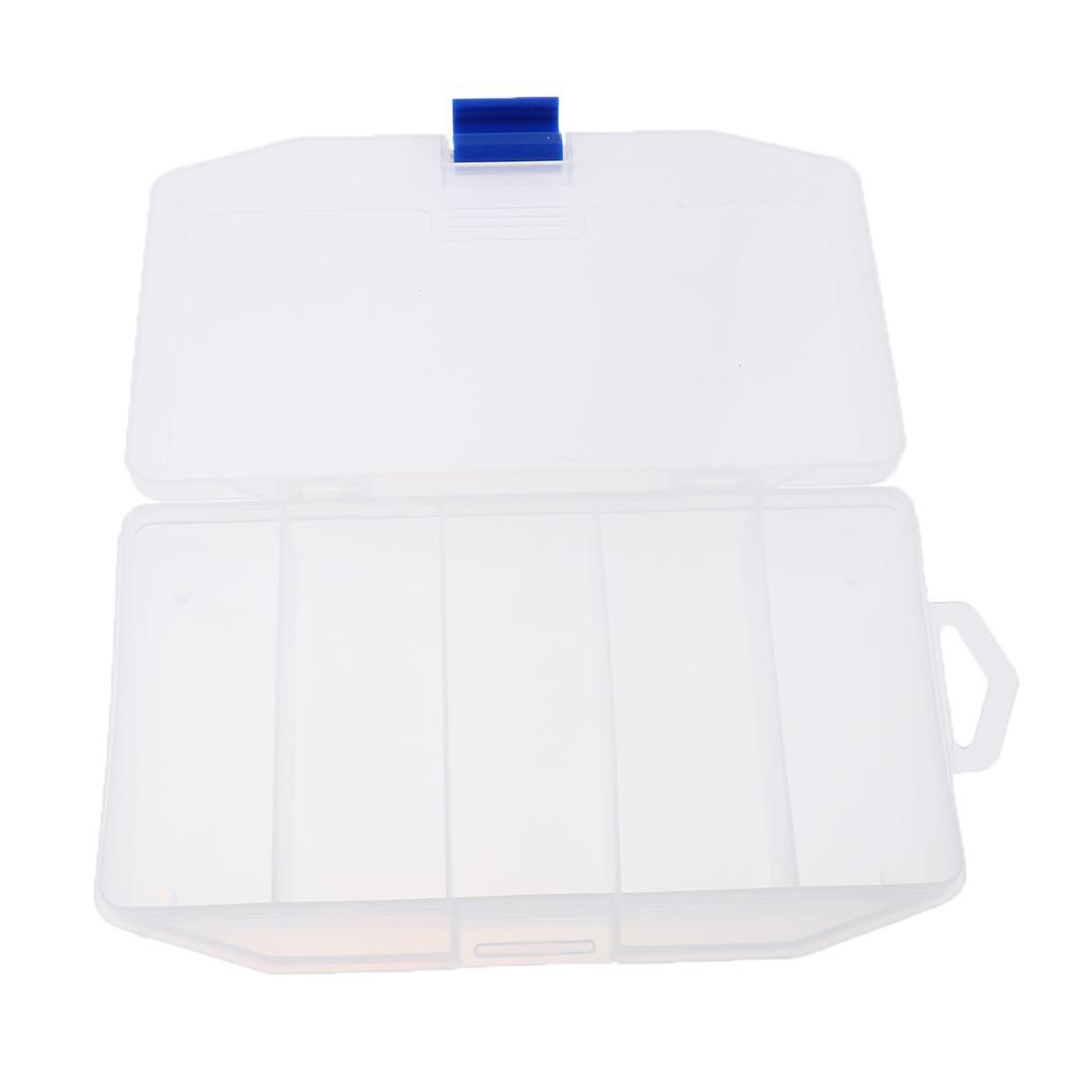 Space-saving Storage Boxes Fishing  Tools Box with 5 Compartments