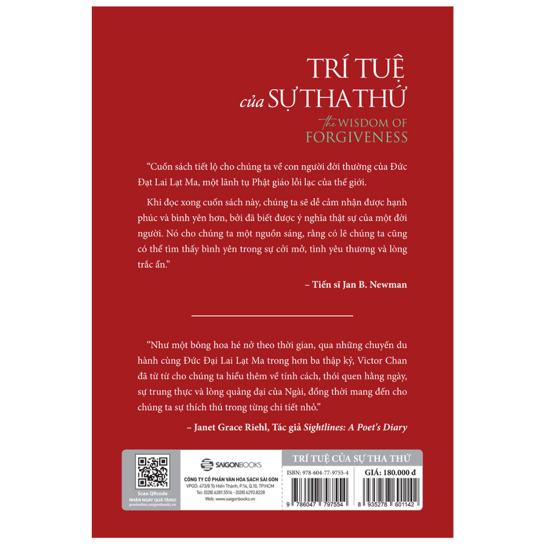 SÁCH - Trí tuệ của sự tha thứ - Tác giả Victor Chan , Đức Đạt Lai Lạt Ma