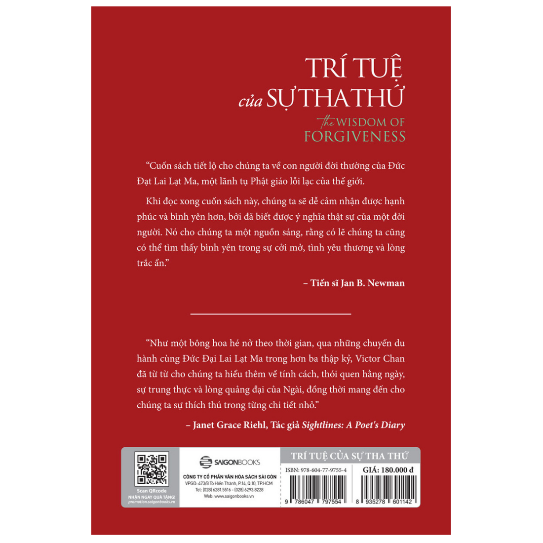 SÁCH - Trí tuệ của sự tha thứ (The Wisdom Of Forgiveness) - Tác giả Victor Chan , Đức Đạt Lai Lạt Ma