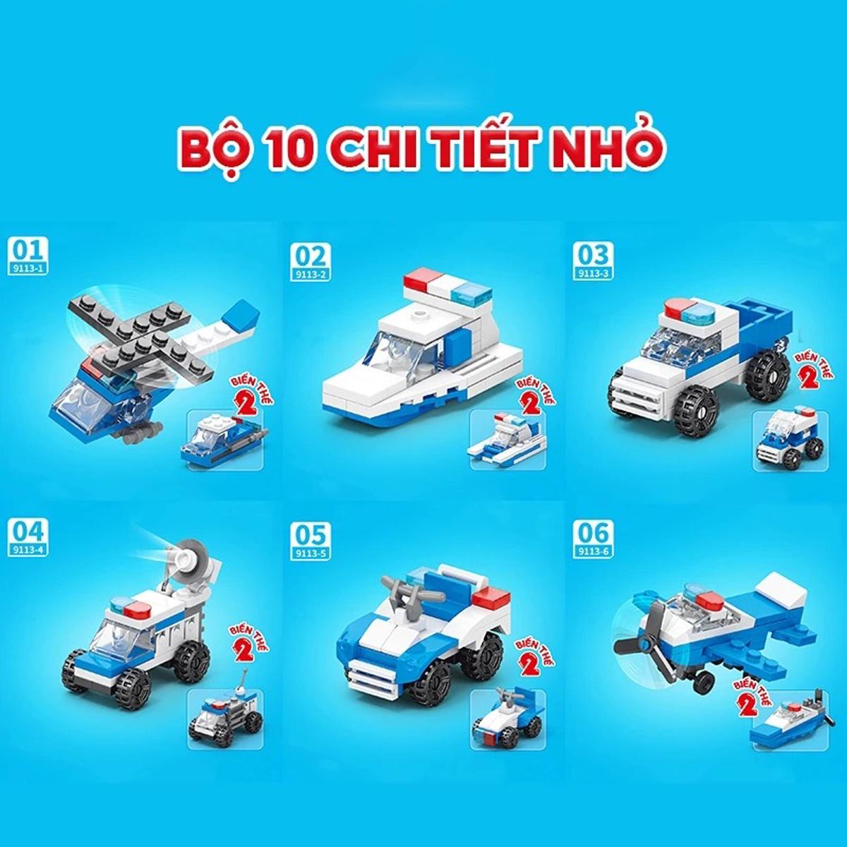 Đồ Chơi Lắp Ráp Phương Tiện Cảnh Sát Tiên Phong - Police Pioneer - Toys&amp;Joys 9113 (301 Mảnh Ghép)