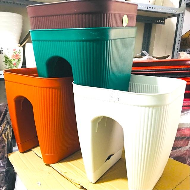 Chậu Ốp Lan Can/Kẹp Lan Can - Chậu Trồng Hoa Lan Can Hàng Cao cấp