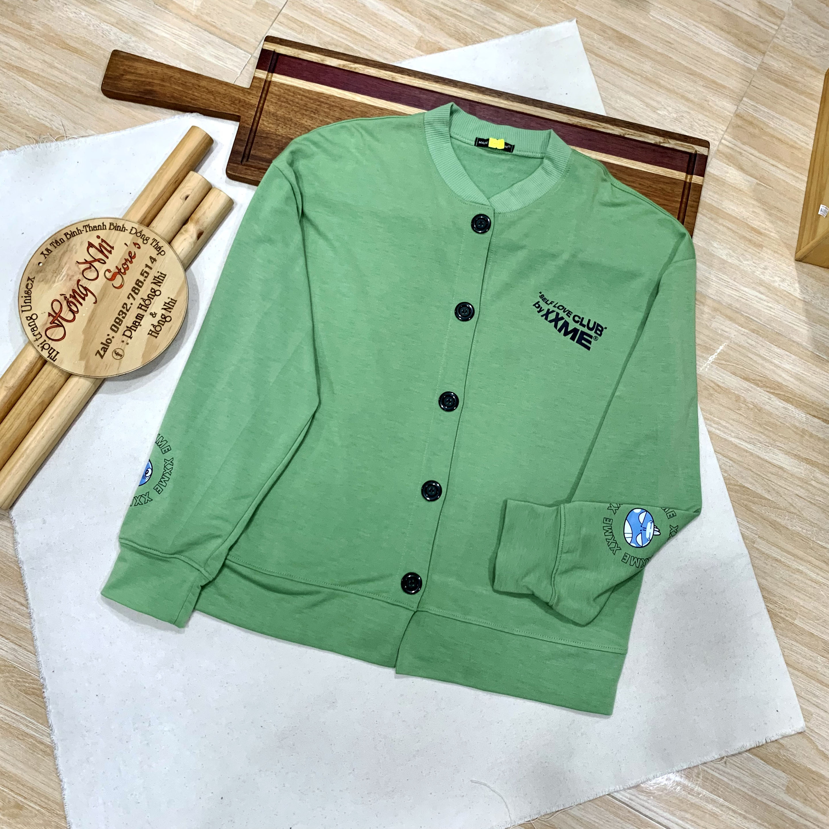 Áo Khoác Cardigan In Hình Oversize Ulzzang Unisex Dáng Rộng - MM