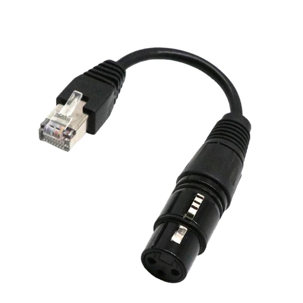 2X 1pc 15cm 3 Pin Female XLR to Male Network Connector for Strips