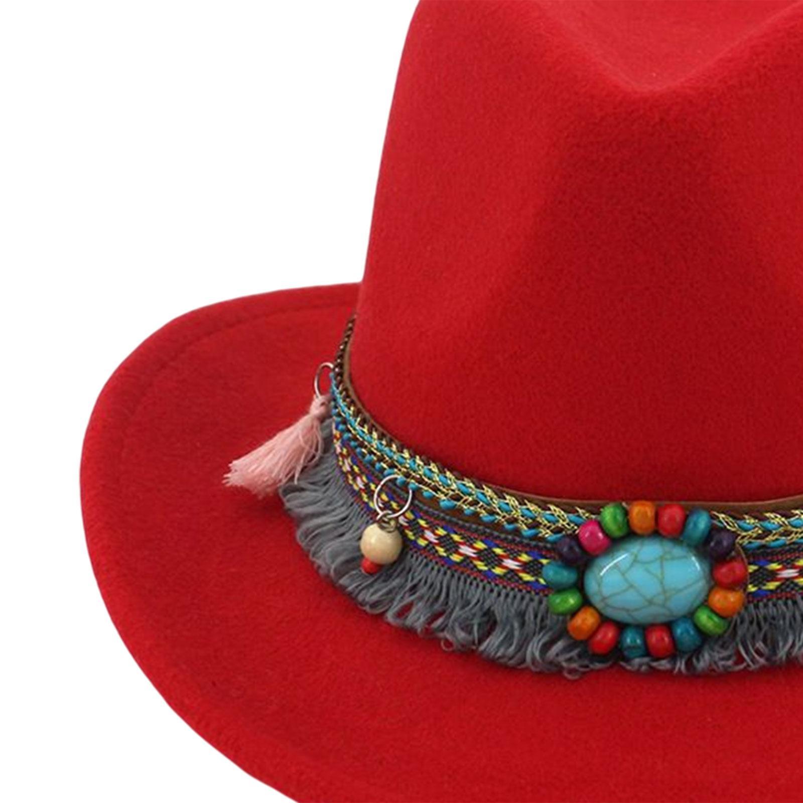 Women Men Western Cowboy Hat Fedora Hat Sun Hat for Festival party