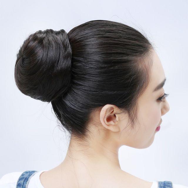 Tóc giả búi tròn    tóc giả búi tròn tư nhiên