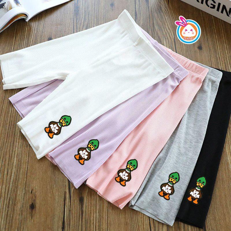 Quần thun đùi leggings cho bé gái đi chơi đi học size 20-40kg chất cotton co giãn chuẩn form